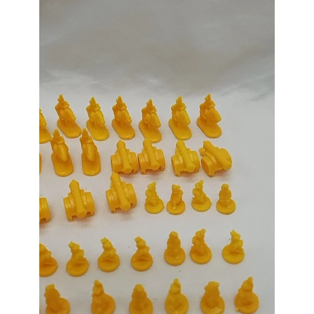 Set Of (60) 1993 Risk Yellow Board Game Player Pieces